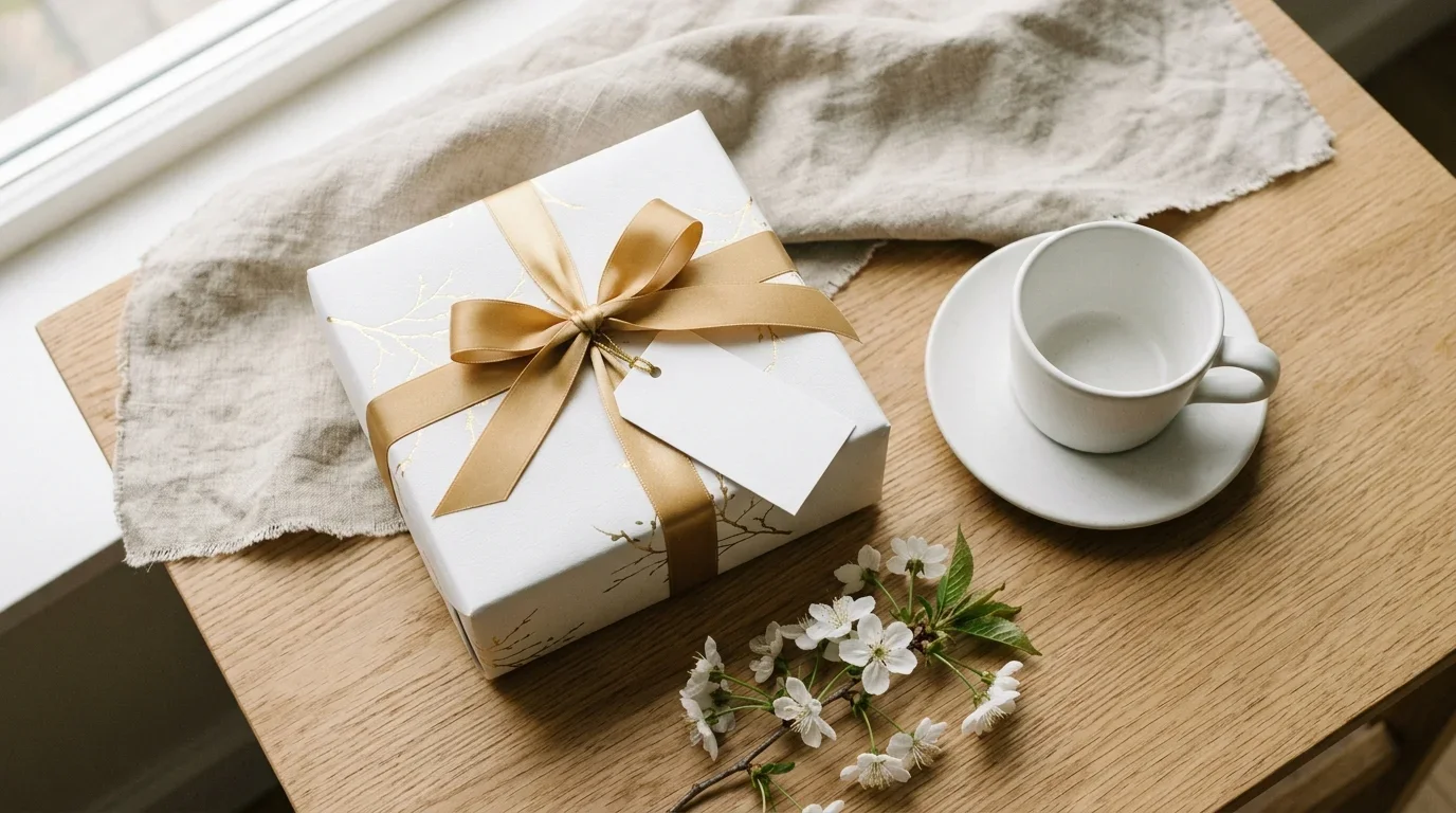 結婚式の席次表とテーブルコーディネートのフラットレイ