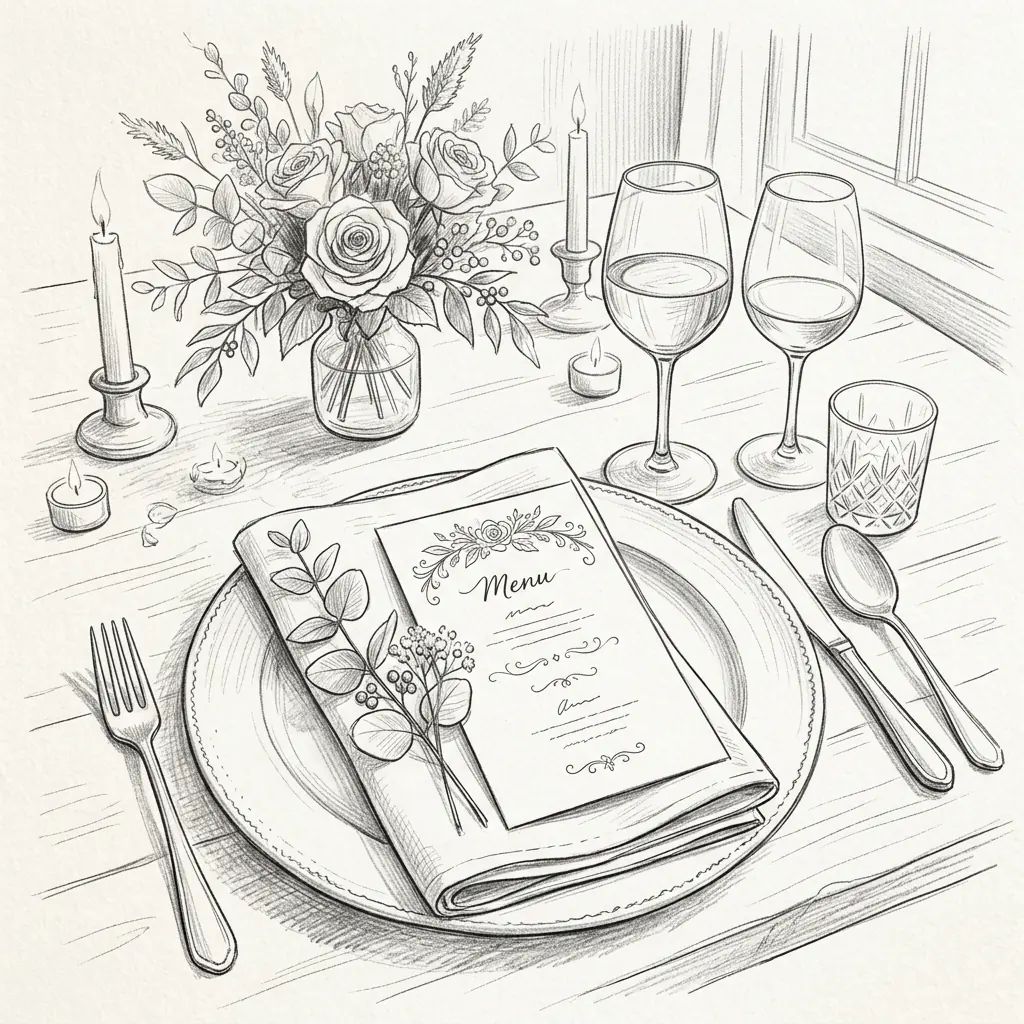 Wedding Reception Menu Maker — Custom Course Card Designer